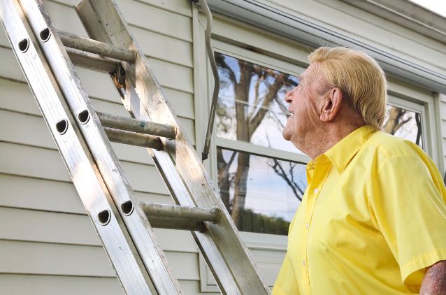 Dad Climbs Ladders